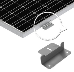 Universal Solar Panel Mounting Z-Bracket With Hardware