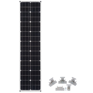 Zamp Solar Narrow Long 80 Watt Solar Panel with Universal Mounts